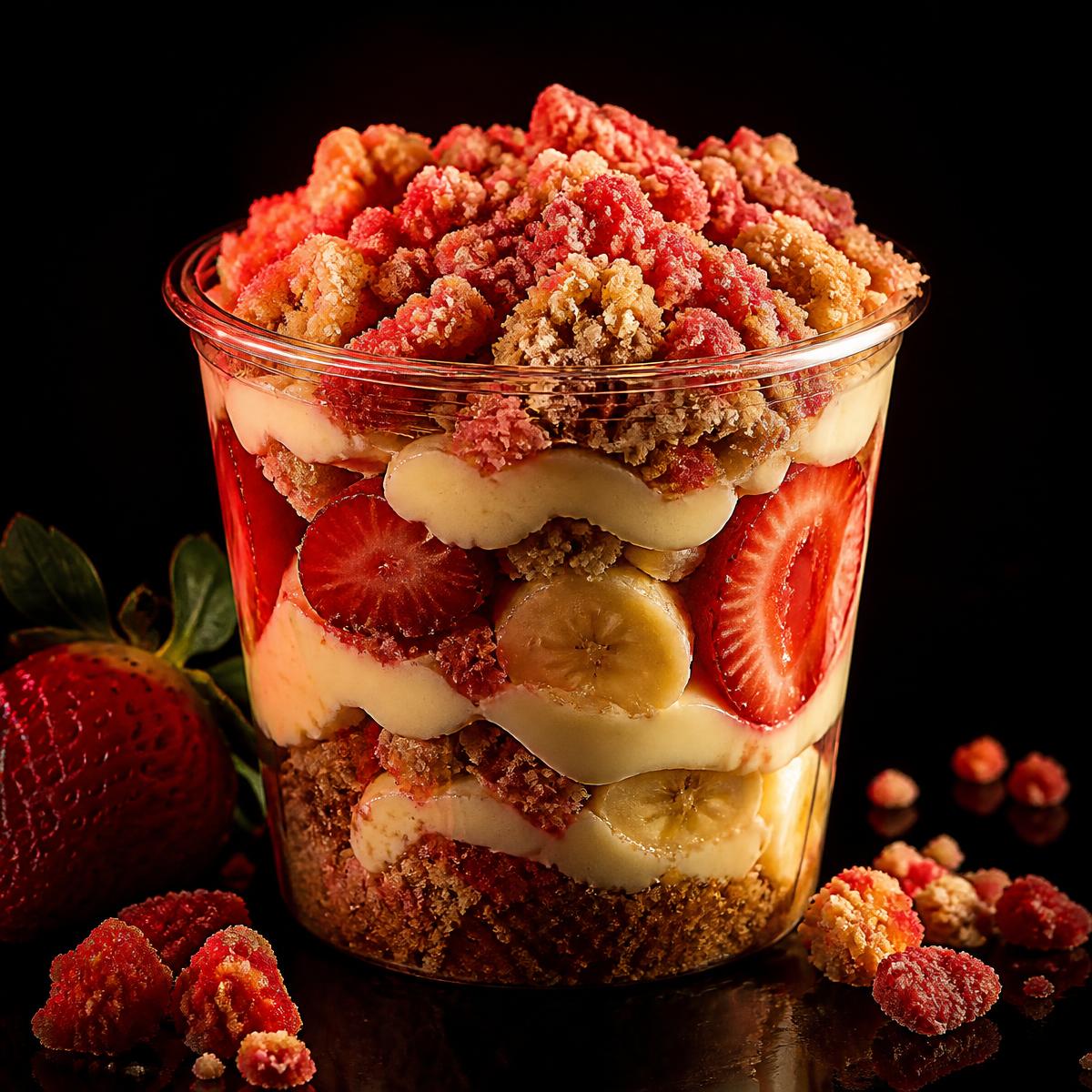 Strawberry Crunch Pudding